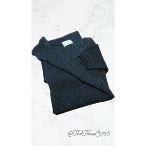 Jaclyn Smith Womens Black and Silver Metallic Oversized Sweater Size M